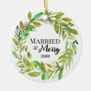 Search for our first photo christmas tree decorations Married and merry