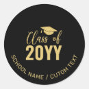 Search for black and gold graduation stickers Congratulations