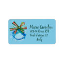 Search for green ribbon return address labels Watercolor