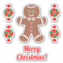 Search for gingerbread cookie stickers Red