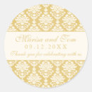 Search for gold damask wedding stickers Elegant