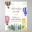 Search for safari baby shower posters Hot air balloon