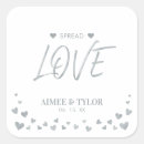Search for silver heart wedding stickers Typography