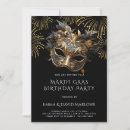 Search for mardi gras invitations Black