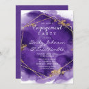 Search for gold purple engagement party invitations Lavender