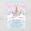 Search for gold birthday invitations Unicorn