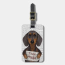 Search for dachshund luggage tags Contemporary