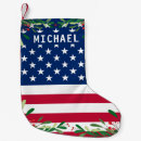 Search for red white and blue christmas stockings Stars and stripes