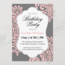 Search for damask birthday invitations Feminine