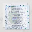 Search for peacock bridal shower invitations Feather
