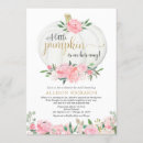 Search for pink gold pumpkin baby shower invitations Pink white flowers