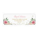 Search for rose gold confetti return address labels Bridal shower