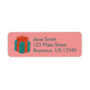 Search for box return address labels Red
