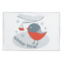 Search for bird on branch pillowcases Winter