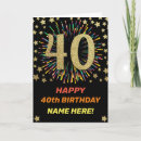 Search for big 40th birthday cards 40 years old