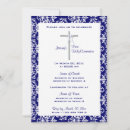 Search for boys damask christening invitations White