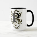 Search for initial p mugs Ornate