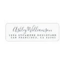 Search for elegant monogrammed return address labels Black and white