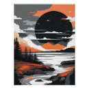 Search for abstract sunset posters Mountains