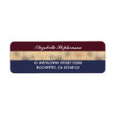Search for maroon and gold return address labels Modern
