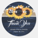 Search for burlap lace wedding stickers Thank you