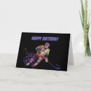 Search for funny hockey birthday cards Player
