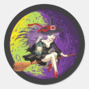 Search for witch on broom stickers Moon