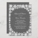 Search for snowflakes rehearsal dinner invitations Grey