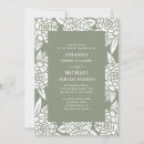 Search for pastel floral wedding invitations Sage green