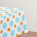 Search for orange and blue tablecloths Dots