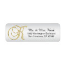 Search for letter k return address labels Monogrammed