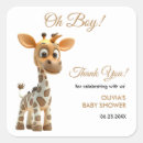 Search for cute jungle stickers Giraffe baby shower