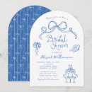 Search for blue and white bridal shower invitations Bow