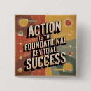 Search for entrepreneurs square badges Action and success quote