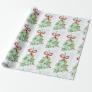 Search for mistletoe wrapping paper Watercolor
