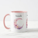 Search for celestial design mugs Crescent moon