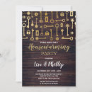 Search for key housewarming invitations Rustic