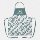 Search for botanical print aprons Green leaves