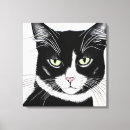 Search for black and white canvas prints Kitten