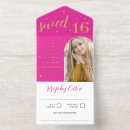 Search for hot pink sweet 16 invitations Pretty