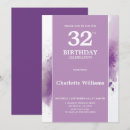Search for 32nd birthday invitations Purple