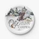 Search for campers paper plates One happy camper