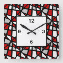 Search for black and white geometric pattern posters Red