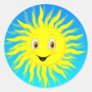 Search for happy smiling sun stickers Blue