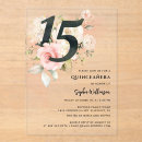 Search for acrylic quinceanera invitations Floral