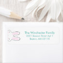 Search for white bunny return address labels Funny
