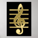 Search for treble clef posters Gold