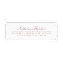 Search for pink and gold return address labels Blush
