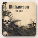 Search for gothic skull coasters Vintage