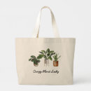 Search for plant tote bags Watercolor potted plants